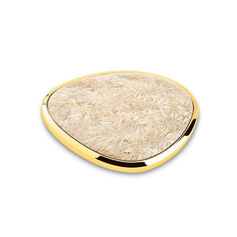 Melano Kosmic Crafted Disk Gold Plated Fossil Coral