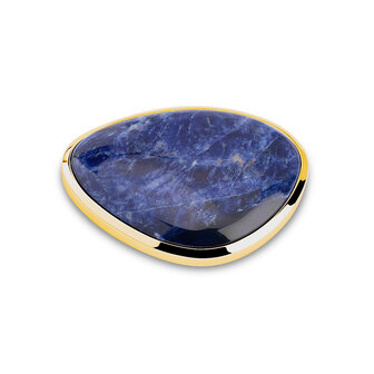 Melano Kosmic Crafted Disk Gold Plated Sodalite
