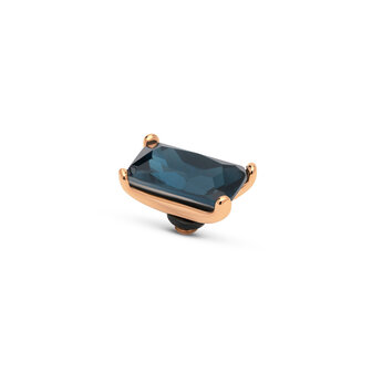 Melano Twisted Baguette Stone Rose Gold Plated Montana