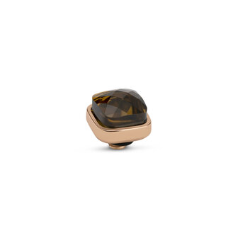 Melano Twisted Box Stone Rose Gold Plated Coffee