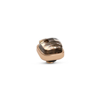 Melano Twisted Box Stone Rose Gold Plated Salmon