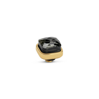 Melano Twisted Box Stone Gold Plated Transparant black