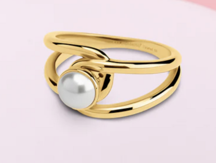 Melano Mix &amp; Match Ring Set Pearl Double loop 