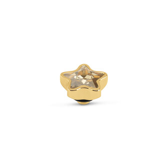 Melano Twisted Star Stone Gold Plated Champagne