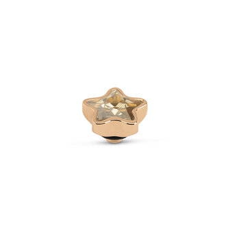 Melano Twisted Star Stone Rose Gold Plated Champagne