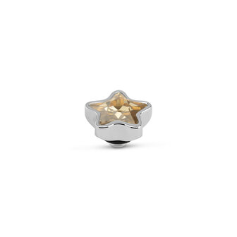 Melano Twisted Star Stone Silver Plated Champagne