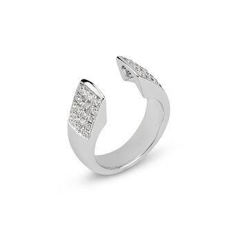 Melano Cateye Ring Zirkonia 10mm Silver
