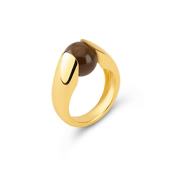 Melano Cateye Ring 18 karat Gold plating