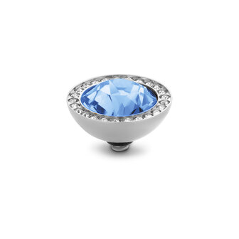 Melano Twisted Meddy Silver-coloured Zirkonia Crystal Swarovski Light Sapphire
