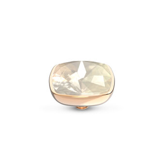 Melano Twisted Stone Rose Gold plated FCircular Cz White Opal