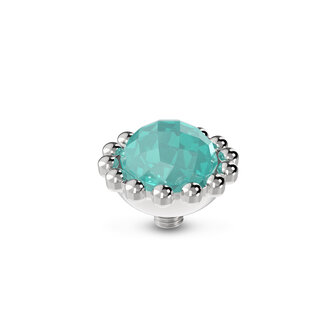 Melano Twisted Stone Silver plated Bali Facet Turquoise