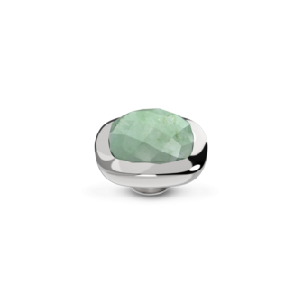 Melano Vivid steentje Zilverkleurig Lined Jade