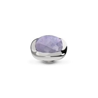 Melano Vivid steentje Zilverkleurig Lined Light Purple Jade