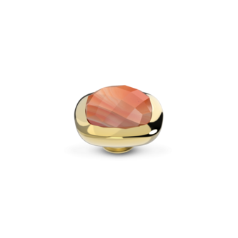 Melano Vivid steentje Goudkleurig Lined Red Aventurine