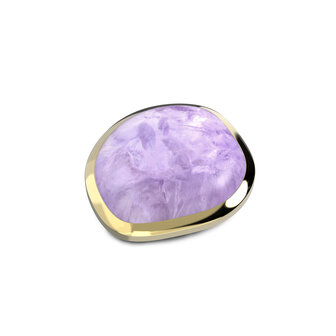 Melano Kosmic Goldfarbene Shaped Disk Amethyst