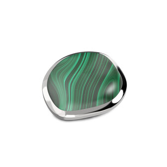 Melano Kosmic  Stainless Steel Shaped Disk Malachite