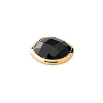 Melano Kosmic Shaped Facet Cz Disk Goudkleurig Black