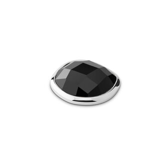 Melano Kosmic Shaped Facet Cz Disk Zilverkleurig Black
