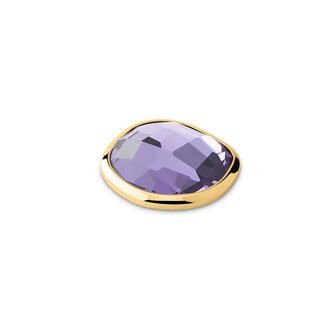 Melano Kosmic Shaped Facet Cz Disk Goudkleurig Lavender