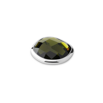 Melano Kosmic Shaped Facet Cz Disk Zilverkleurig Olive
