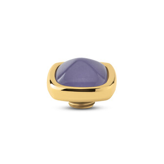 Melano Vivid steentje Boxy Gem Goudkleurig Purple Jade