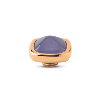 Melano Vivid steentje Boxy Gem Rose Goudkleurig Purple Jade