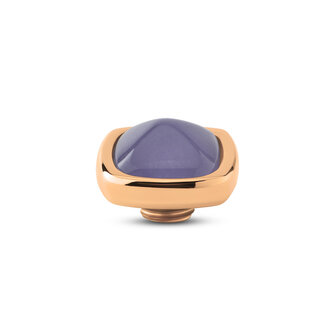 Melano Vivid steentje Boxy Gem Rose Goudkleurig Purple Jade