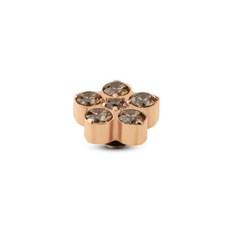 Melano Twisted Stone Frozen Star Cz Rose Gold plated Champagne