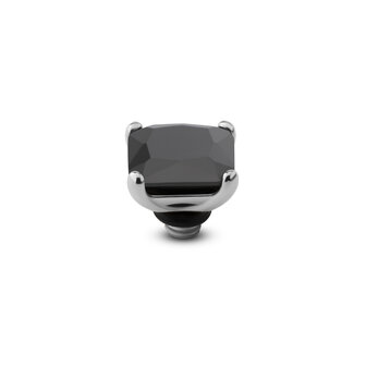 Melano Twisted Stone Plaza Silver plated Black