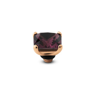 Melano Twisted Stone Plaza Rose Gold plated Aubergine