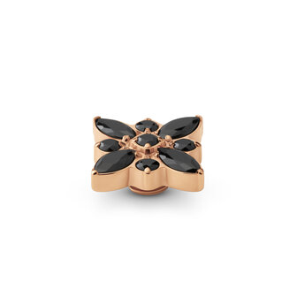 Melano Vivid Steine  Brooch Cz  Rose Goldfarbe Black