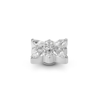 Melano Vivid steentje Brooch Cz Zilverkleurig Crystal