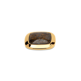 Melano Kosmic Gem Square Small Stone Gold Plated Bronzite