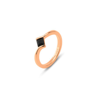 Melano Friends Evy Ring Rose Goudkleurig Black