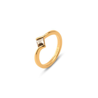 Melano Friends Evy Ring Goldplated Smoked Topaz