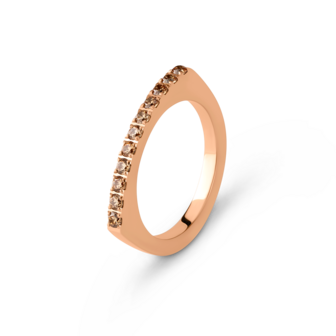 Melano Friends Amelia CZ  Ring Rose Goldplated Champagne