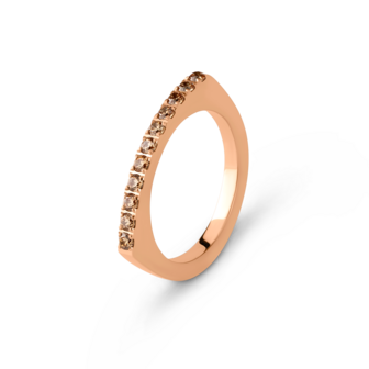 Melano Friends Amelia CZ  Ring Rose Goudkleurig Champagne