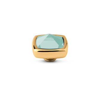 Melano Vivid stone Boxy Cz Goldplated Turquoise