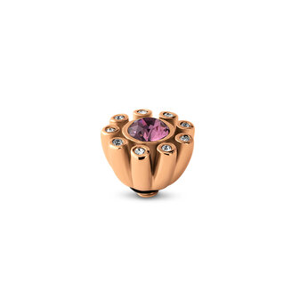 Melano Twisted Stone Rose Gold plated Petal Cz Iris