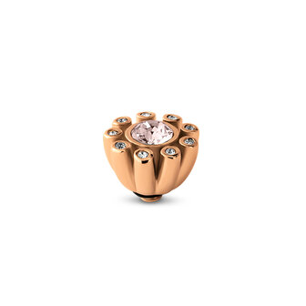 Melano Twisted Stone Rose Gold plated Petal Cz Silk