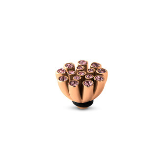 Melano Twisted Stone Rose Gold plated Coral Cz Pink