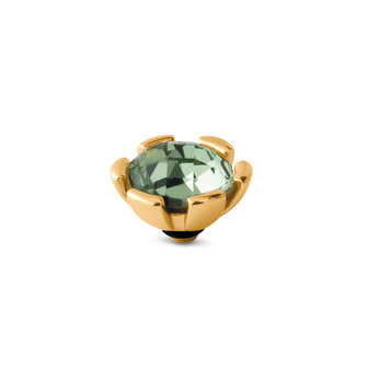 Melano Twisted Stone Gold plated Secured Cz Lime