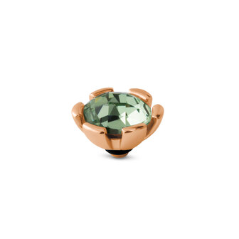 Melano Twisted Stone Rose Gold plated Secured Cz Lime
