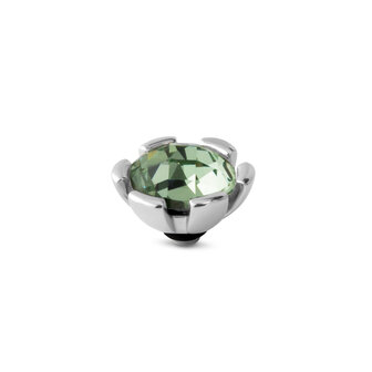 Melano Twisted Stone Silver plated Secured Cz Lime