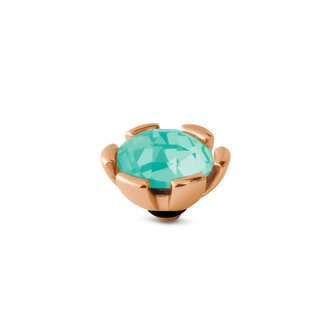 Melano Twisted Stein Rose Goldfarben Secured Cz Turquoise