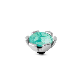 Melano Twisted Stone Silver plated Secured Cz Turquoise