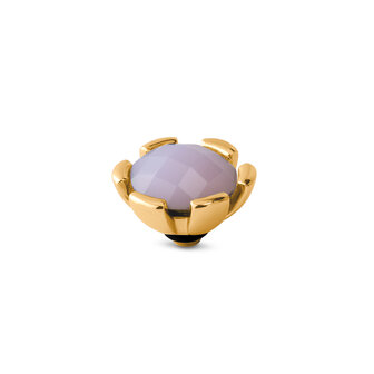 Melano Twisted Stone Gold plated Secured Cz Milk pink