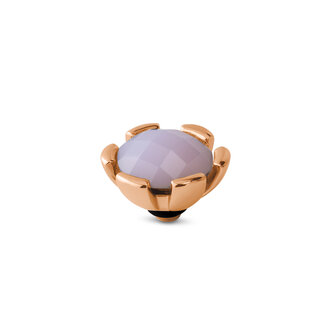 Melano Twisted Stone Rose Gold plated Secured Cz Milk pink