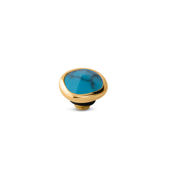 Melano Twisted Stone Gold plated Gemstone Cloud Turquoise