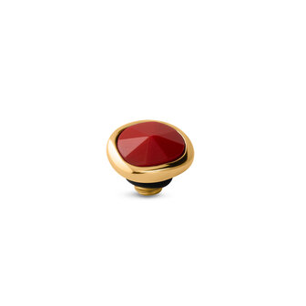 Melano Twisted Stone Gold plated Gemstone Cloud Coral red